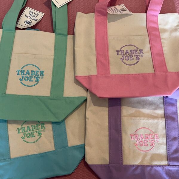 トレーダージョーズ パステルカラー ミニトートバッグ Trader Joe