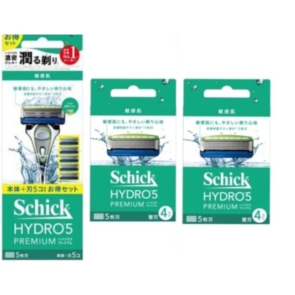 Schickハイドロ5 プレミアム 敏感肌 (本体ホルダー1本と替刃13個セット)ブランド: schick