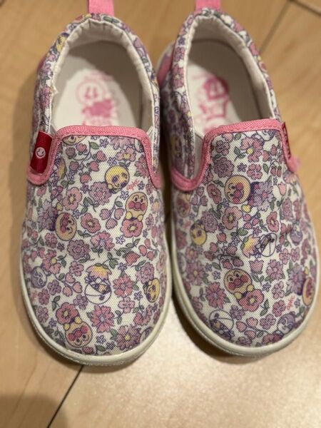 アンパンマン 小花総柄スリッポン アンパンマンキッズコレクション 17cm ピンク