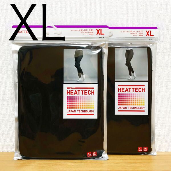 ヒートテック レギンス 10分丈 黒 ブラック XL 2枚 ユニクロ UNIQLO