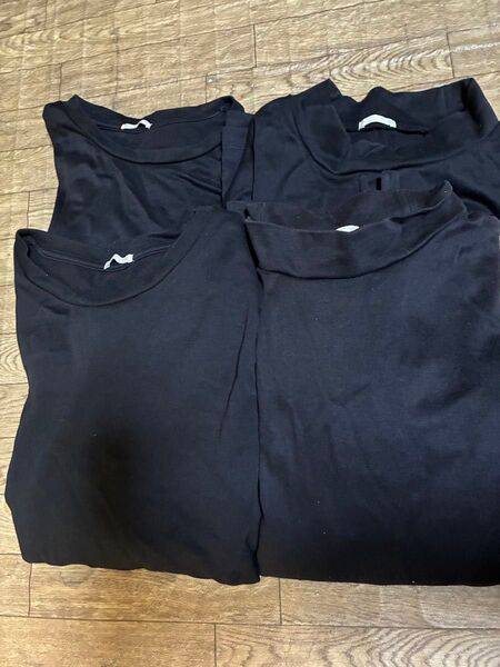 トップス 4着セット ブラック GU XL ロンT