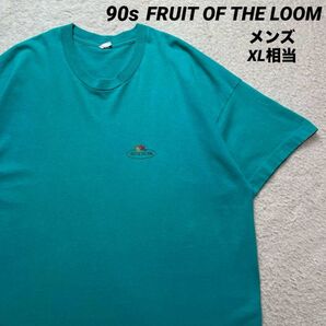 90s FRUIT OF THE LOOM ロゴ ワンポイント メンズ XL相当