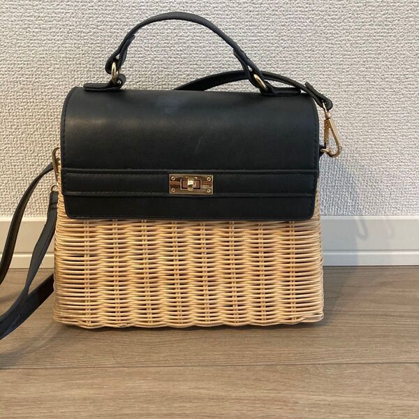 ハンドバッグ ショルダーバッグ 2WAY カゴバッグ