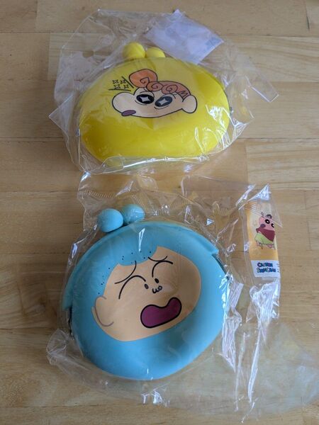 未使用品 クレヨンしんちゃん シリコン がま口財布 2点セット ひまわり まさお
