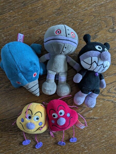 1995 USED アンパンマン ぷりちぃビーンズ 4点セット ダダンダン かびるんるん