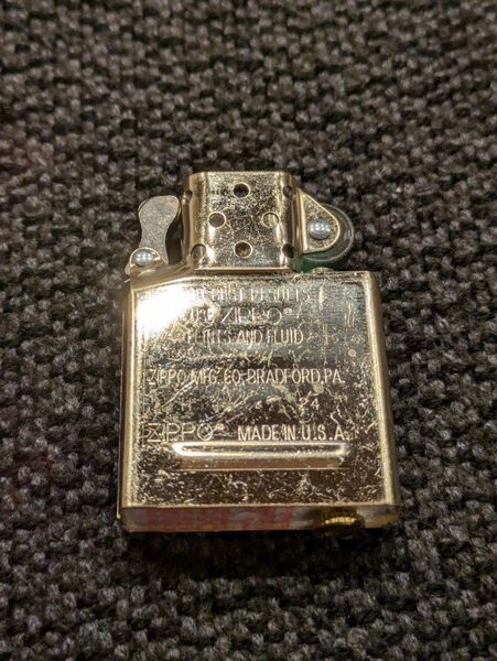 【新品 未使用】Zippo社 純正 金色 インサイドユニット ゴールド