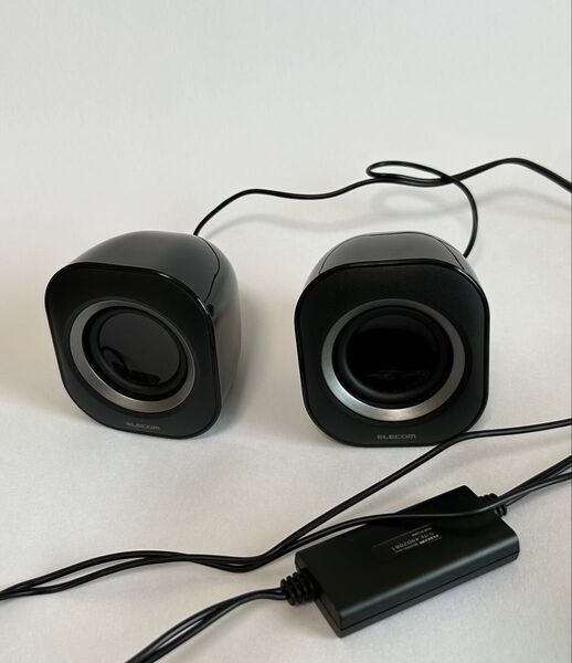 ELECOM パソコン用スピーカー MS-P08U2 ブラック ジャンク品 送料無料
