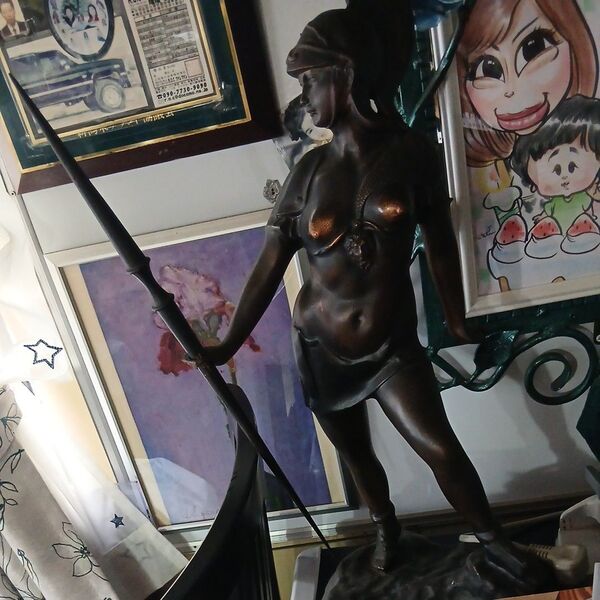 女神像 金属製 インテリア 置物 オブジェ