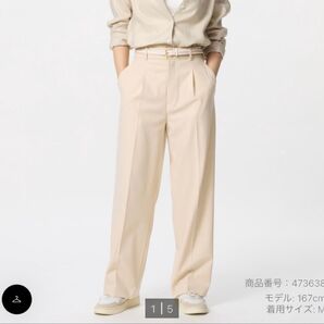 ユニクロ タックワイドパンツ
