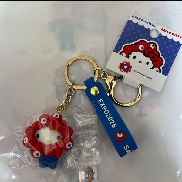 大阪万博 関西万博 会場限定品 ハローキティ 立体マスコットストラップ ミャクミャク キーホルダー EXPO2025