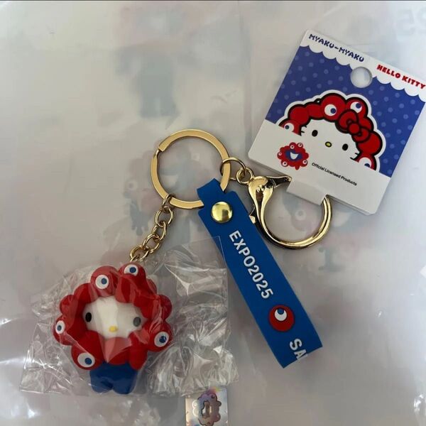 大阪万博 関西万博 会場限定品 ハローキティ 立体マスコットストラップ ミャクミャク キーホルダー EXPO2025