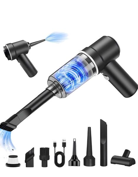 ハンディクリーナー 掃除機 ハンディ掃除機 25000PA Type-C 充電式 多機能ミニ掃除機 強力吸引力 LED照