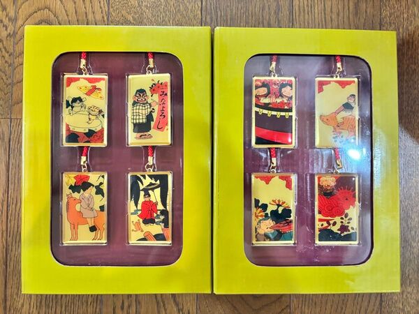 じゃりン子チエ キーホルダー ストラップ DVDボックス特典 2種セット 花札 非売品 当時物