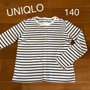 UNIQLO ユニクロ 長袖Tシャツ ボーダー ロンT 140
