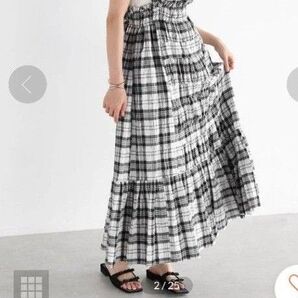 2024SS Vin チェックボリュームティアードジャンパースカート ヤマダヤ スコットクラブ