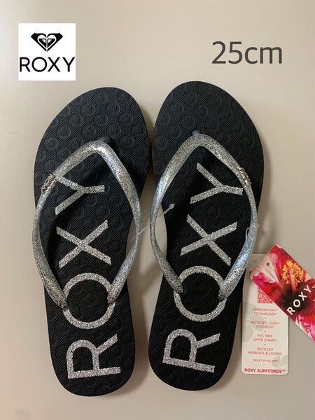 新品タグ付き ROXY ロキシー ビーチサンダル 25cm②