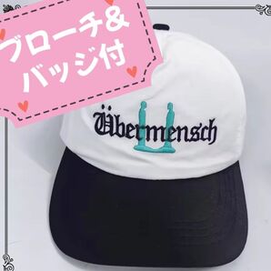 【ブローチ付】G-DRAGON ジヨン Ubermensch キャップ グリーン ジードラゴン Gdragon GD 帽子 CAP