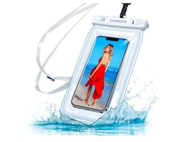 【完全防水・水に浮く】CASEKOO スマホ 防水スマホケース IPX8認定 完全防水 水に浮く クリア