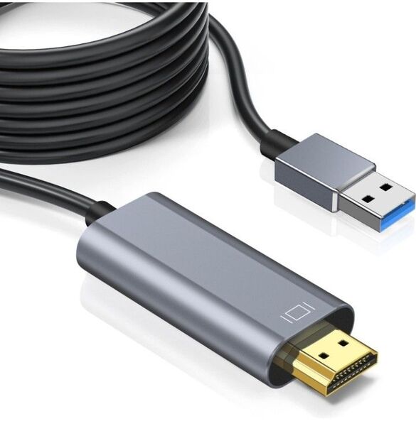 USB HDMI 変換ケーブル 1.8M ドライバー内蔵 usbディスプレイケーブル 5Gbps高速伝送