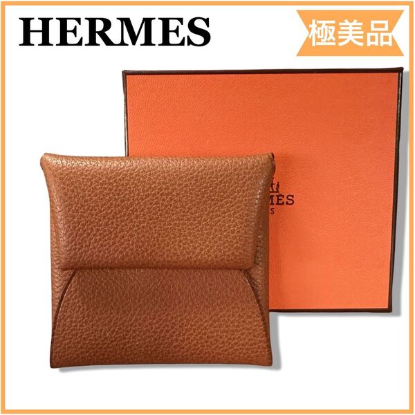 未使用品 HERMES エルメス バスティアコインケース ブラウン 茶 送料無料 小銭入れ 財布
