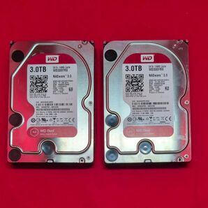 【正常判定品/2台/計6TB】WD Red 3TB WD30EFRX 3.5インチ SATA HDD NAS向け