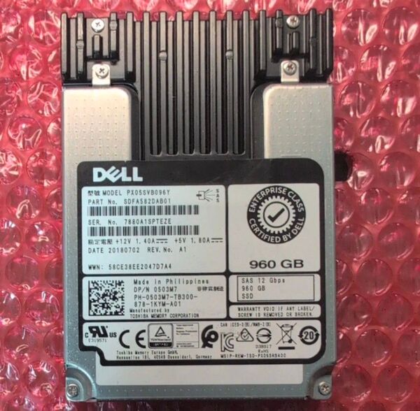 DELL Toshiba PX05SVB096Y SAS 12Gbps SSD 960GB エンタープライズ