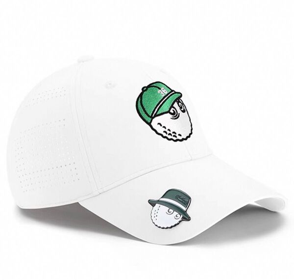 MALBONGOLF マルボンゴルフ マーカー付き キャップ ホワイト