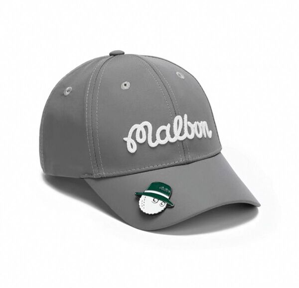 MALBONGOLF マルボンゴルフ マーカー付き キャップ グレー