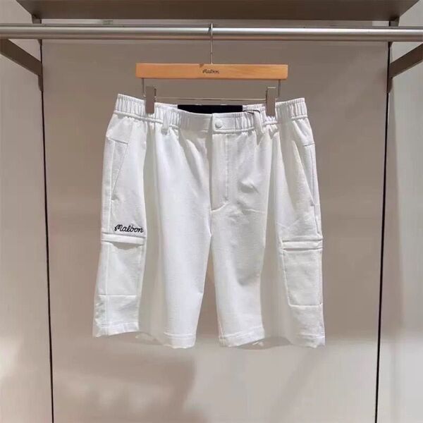 マルボンゴルフ ウェア メンズ カジュアル ショートパンツ ゴルフパンツ ホワイト XL