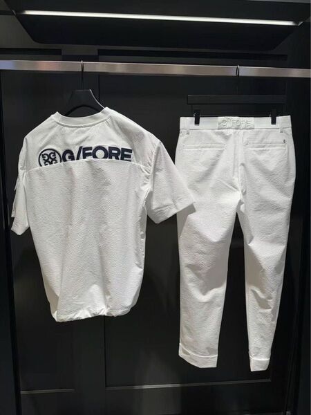 G/FORE ジーフォア ゴルフ メンズ シャツ 半袖 トップス カットソー M ホワイト