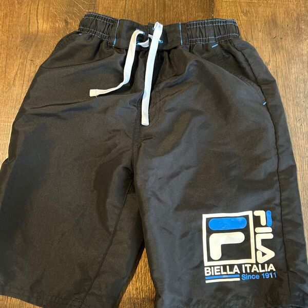 FILA 水着 海パン 黒 ブラック 130cm キッズ 子供 男の子
