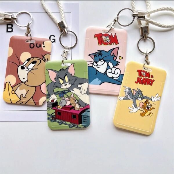 【新品N.029】1個を選んで美品 トム ジェリー キーホルダーバッグチャーム パスケース 定期入れ ICカードケースプレゼント