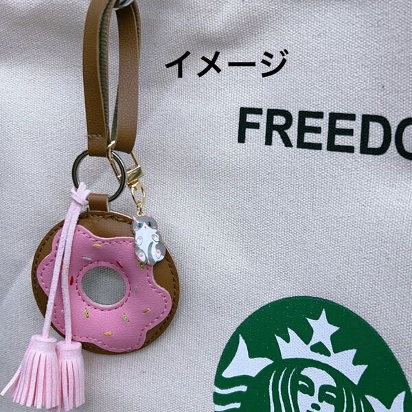 【新品N.601602.603】1点を選んでチョコドーナツ猫ちゃん 手作り じゃらじゃらキーホルダー バッグチャーム キーホルダー