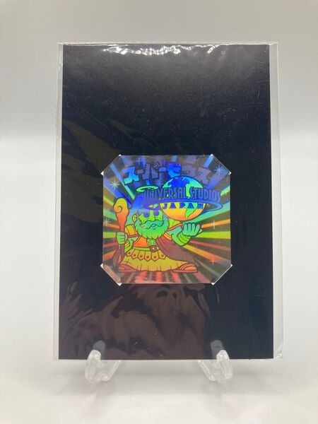 【未開封品】スーパーゼウス ホロシール 台紙付 ビックリマン×USJ ユニバーサルマンチョコ ヘッド ユニバーサルスタジオジャパン