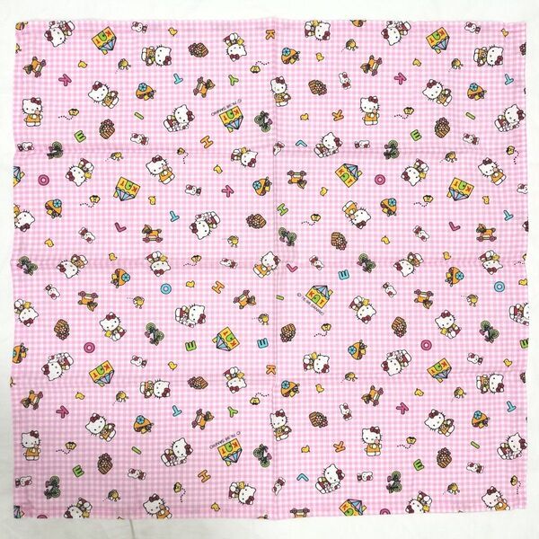 未使用 キティちゃん ランチクロス 1998 レトロ 当時物 ランチョンマット ピンク キャラクターグッズ サンリオ