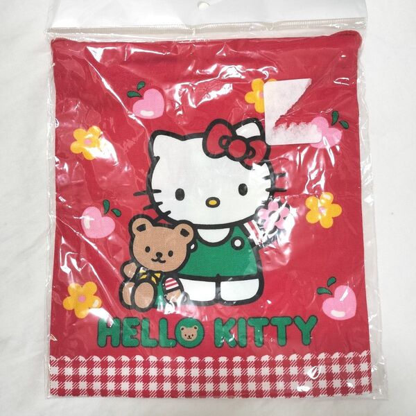 未使用 キティちゃん 巾着 1998 レトロ 当時物 お花 赤 サンリオ ハローキティ キャラクターグッズ