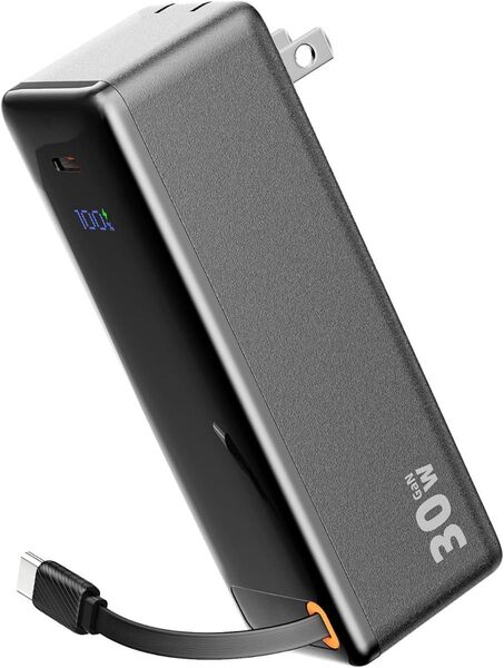 モバイルバッテリー コンセント一体型 PD30W急速充電&10000mah モバイルバッテリー バッテリー コンセント一体型 PD