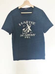 polo ralph lauren Tシャツ サイズM US企画 インディゴ 刺繍 マリーナ クルーザー ハワイ グアム サイパン 逗子 会員制 p20-7