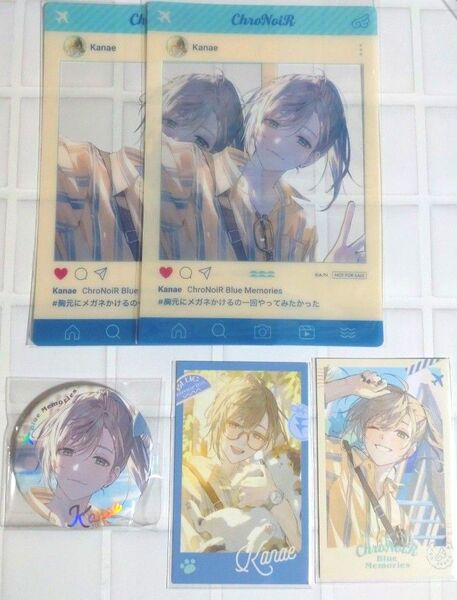 にじさんじ 叶 缶バッジ クリアカード チェキ Blue Memories くろのわ Chronoir