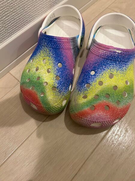 クロックス クラシック グロッグ レインボー サンダル 19cm 13