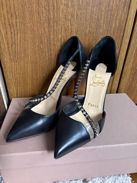 ChristianLouboutin KATE CROSS スタッズ パンプス 22.5cm 美品 クリスチャンルブタン