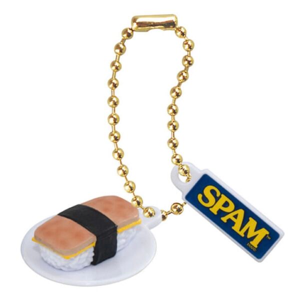 【新品未使用】 SPAM ミニチュアチャーム スパム おにぎり キーホルダー ガチャ