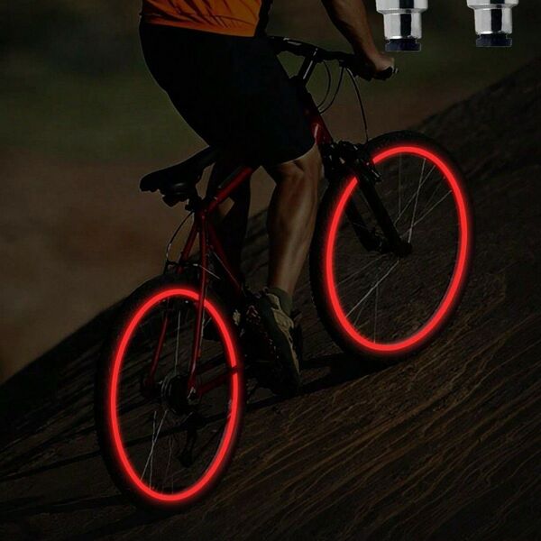 ピンク色 LED 自転車 ホイールセーフティライト 2個セット427391