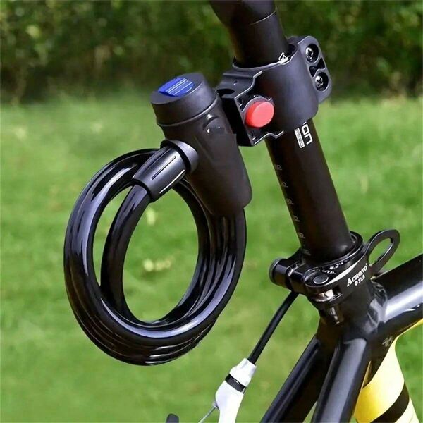 自転車用 盗難防止 スチール チェーン ロック セット 鍵用92342