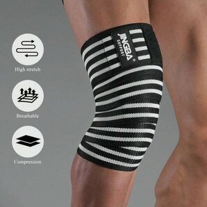 膝サポーター 膝圧縮 サポーター 圧迫式 調節可能 ジム ウエイトトレーニング312188