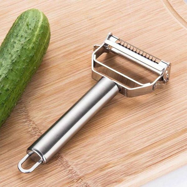 2way ステンレス製 多機能野菜ピーラー ポテト キュウリ ニンジン 野菜カッター47471