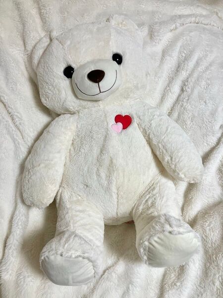 クーポン利用可★めちゃでかハートベアぬいぐるみ 特大75cm プライズ