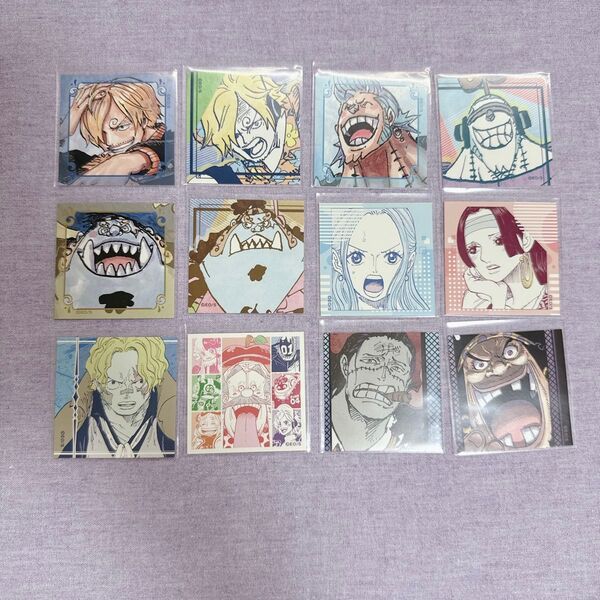 即購入可能】ワンピース ONE PIECE スクエアステッカーコレクション ステッカー シール サンジ フランキー ジンベエ ビビ