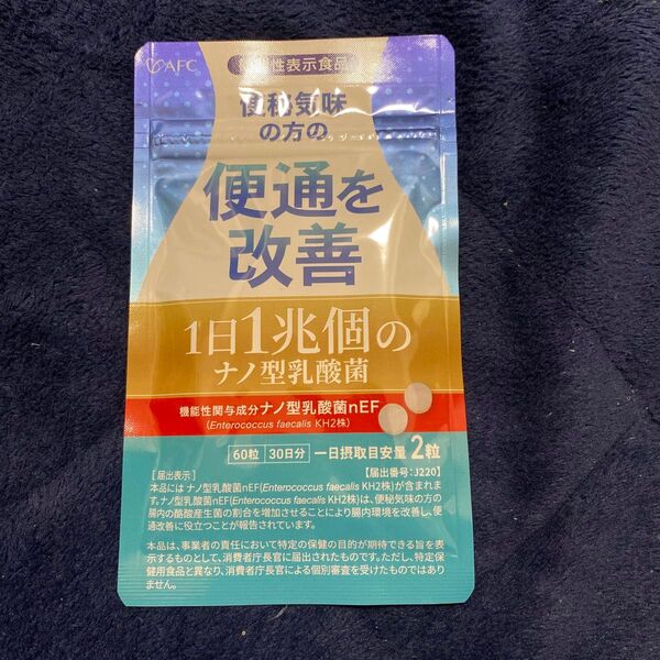 1日1兆個の ナノ型 乳酸菌 60粒入 30日分 【機能性表示食品】サプリメント 善玉菌 オリゴ糖 水溶性食物繊維 イヌリン