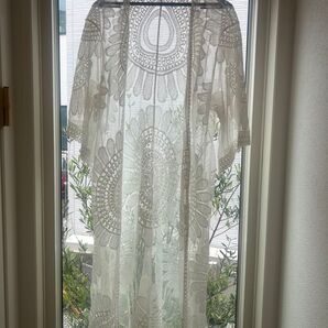 【美品】レース ロングカーディガン